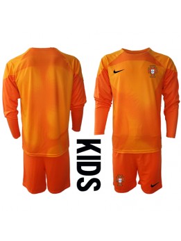 Billige Portugal Keeper Bortedraktsett Barn VM 2022 Langermet (+ Korte bukser)